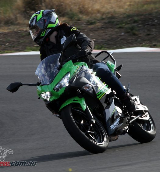 Samantha on our Long Term Ninja 400 at Top Rider