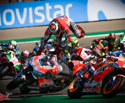 A first corner crash ruled Lorenzo out of contention