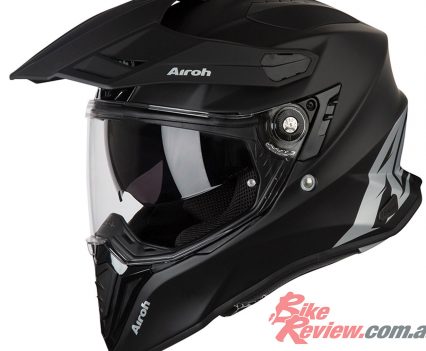 The Airoh Commander Adventure in Solid Matt Black.