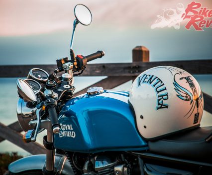 Paul Ventura was project leader of the 650 Twins but sadly was taken in a bike accident earlier this year. This tribute colour and helmet was on show for Paul...