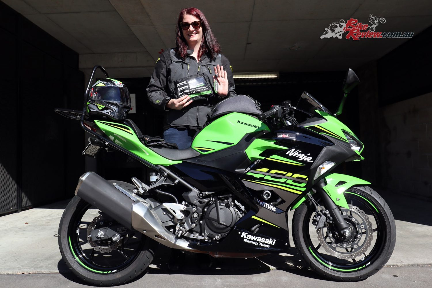Sam had to wait till she finished work to officially get the keys to our Project Ninja 400!
