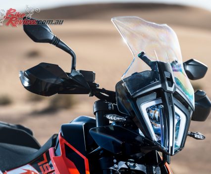 2019 KTM 790 Adventure front headlight and screen