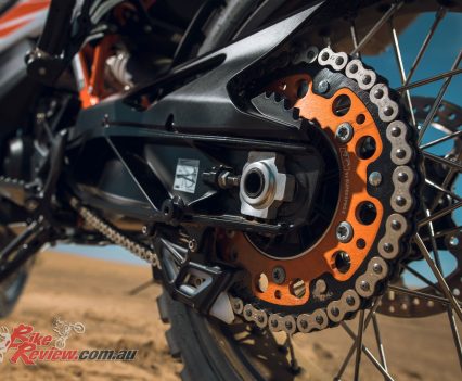Wire spoke wheels join long travel suspension on both 790 Adventure models