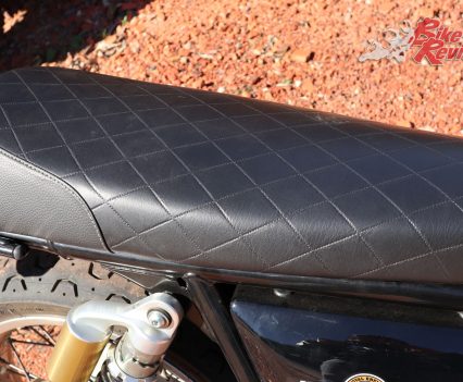 An 804mm seat height on the Royal Enfield Interceptor 650 isn't the lowest, but is inviting for those of average height