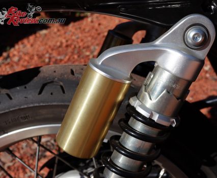 Twin shock, 88mm travel, rear preload adjustment.