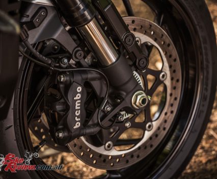 The Katana also benefits from the GSX-S1000 forks