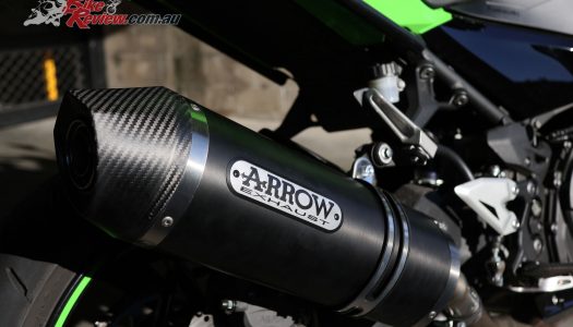 Project Ninja 400 Arrow Race Tech exhaust fitment