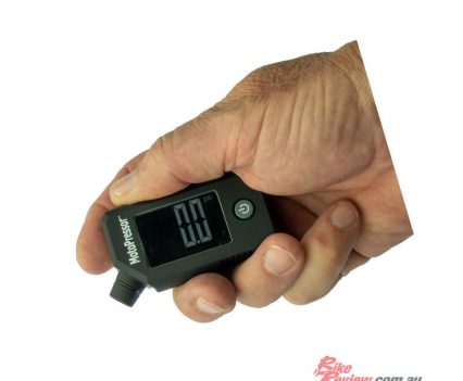 MotoPressor tyre gauge.