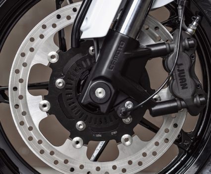 Single 320mm J.Juan caliper at the front.