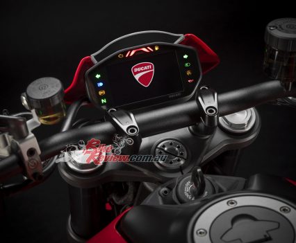 The standard equipment includes ABS Cornering, Traction Control and Wheelie Control, all adjustable to different levels of intervention, also included is Launch Control. All controlled through the 4.3in TFT.