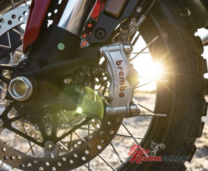 Big Brembo brakes for the front.