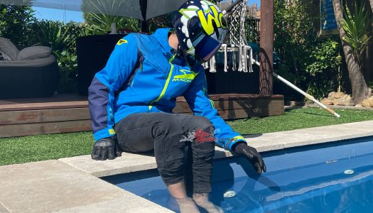 Staff gear: AGV Helmet and Macna Riding Gear