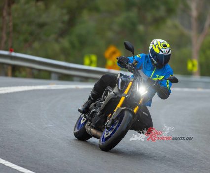 Zane at the Aussie launch for the 2021 MT-09.