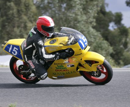 Magee on the Bob Brown Ducati at Broadford decades later...
