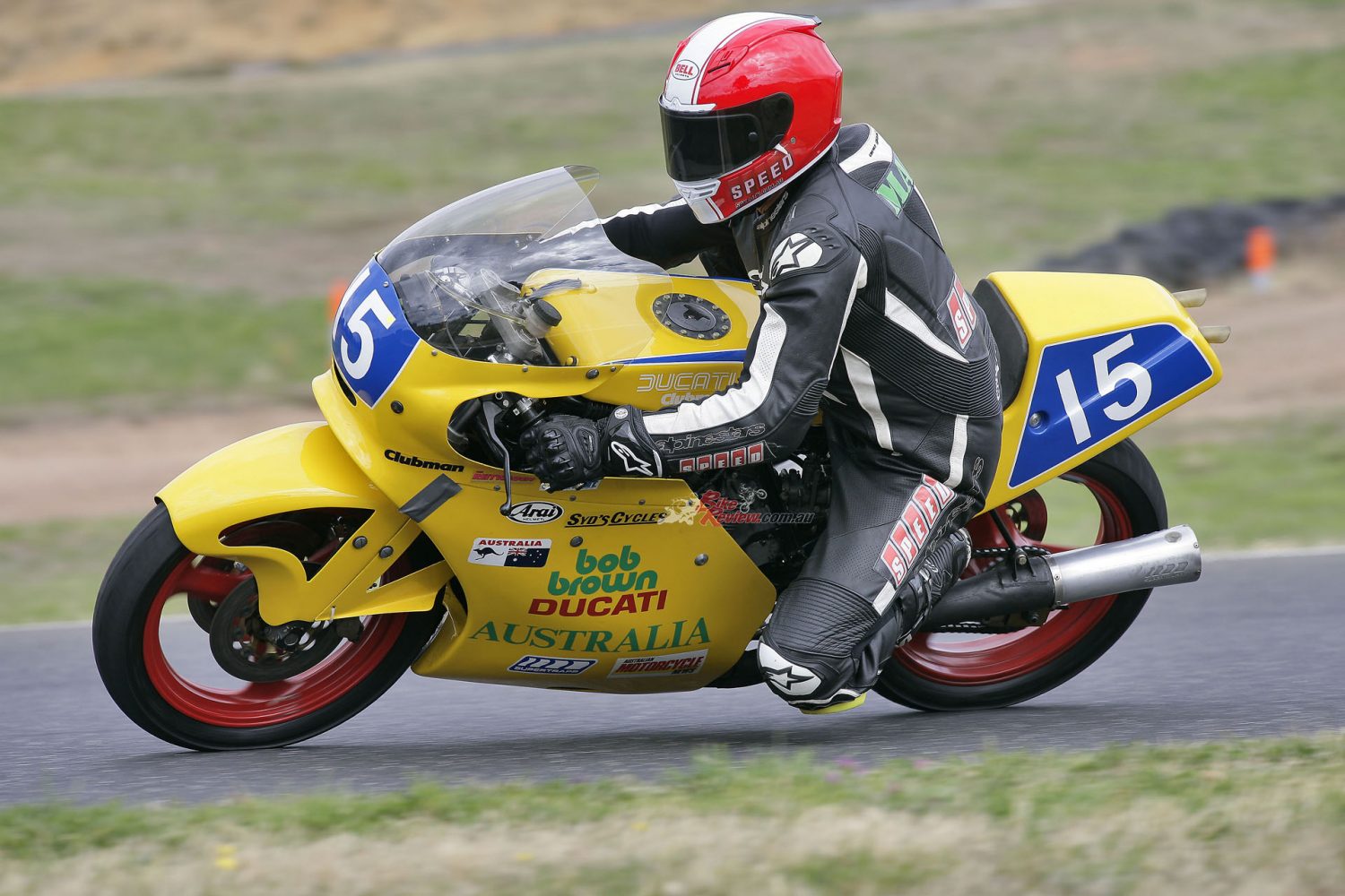 Magee on the Bob Brown Ducati at Broadford decades later...