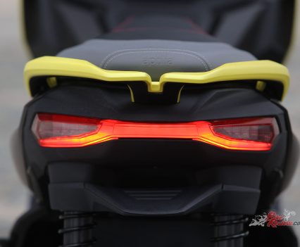 Car-like LED rear tails.