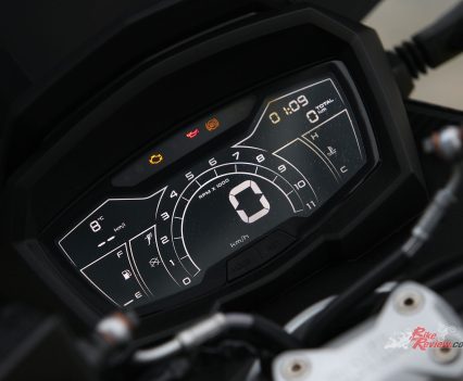 LCD screen with Aprilia's MIA system.