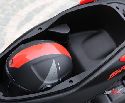 25-litre under-seat compartment.