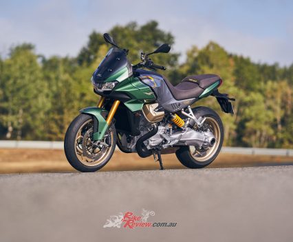 There's a heap of parts that Moto Guzzi have never added to their bikes before...