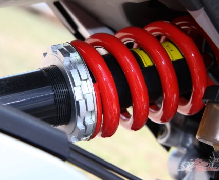 The shock is preload and rebound adjustable.