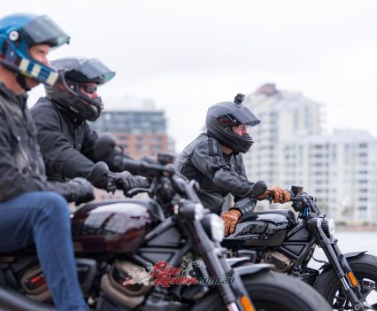 AJ, Stu, Jeff and Phil were lucky to learn a lot about the bike by lapping the wharf.