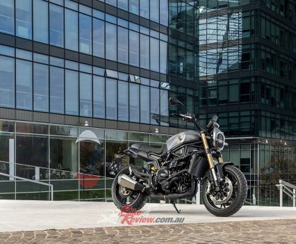 Brembo four-piston radial-mount monoblock calliper.