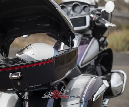 47-litres of space! Almost enough for two full faced helmets.