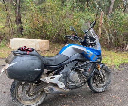 Hey! At least the panniers stayed on.