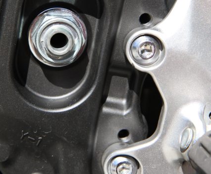 Swingarm pivot point now external.