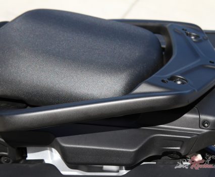 Huge pillion seat and grab rails.