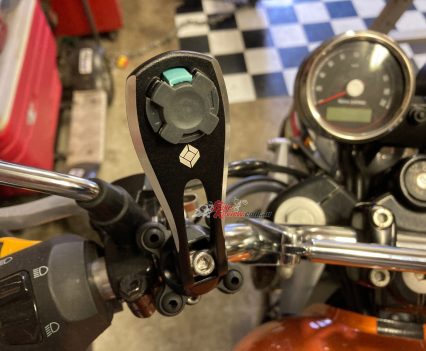 With the holder attached.