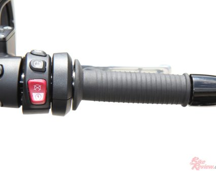 The handlebars vibrate at higher rpm, causing pins and needles.