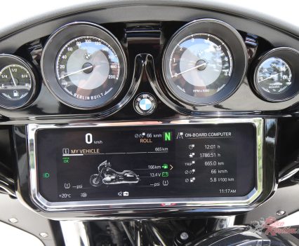 The big fairing shields the TFT dash from the sun and rain.