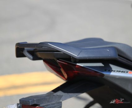 Large grabrail and pillion seat.