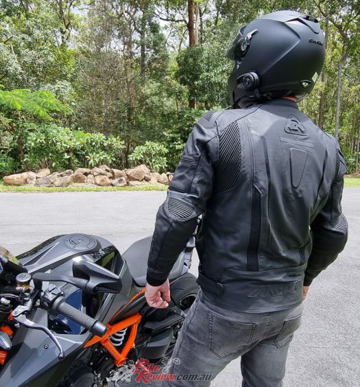 Plenty of protection, the bonus of a real leather jacket over the cooler and more convenient textile jackets.