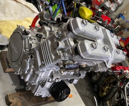 The engine was stripped, vapour blasted and the internals either replaced with new or stronger parts, or modified to suit the high output.