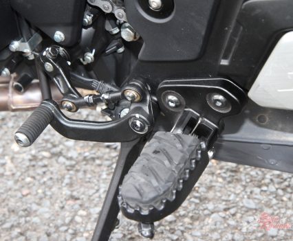 Simon reckons it needs a set of rearsets as the footpegs are too low.