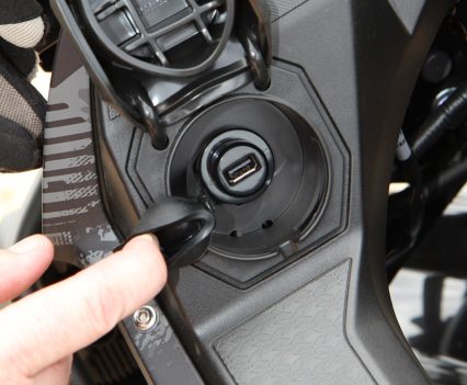 USB port under two waterproof seals.