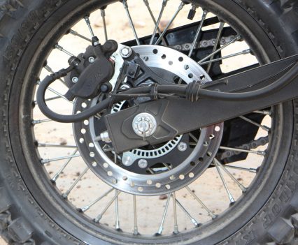 ...And huge, skinny tyres add comfort to the ride but handle the road surprisingly well too.