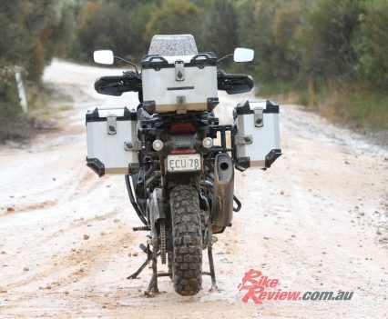 The centrestand is handy but she's a big girl and it takes some oomph to get her up on it!