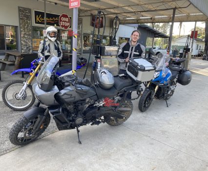 The sidestand is in a tricky, awkward spot, possibly to accomodate the ARH. I dropped the bike when I thought the stand was locked in.