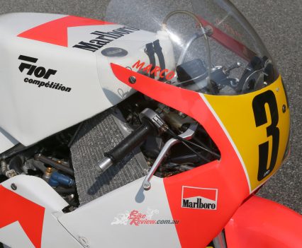 The clip-ons made for a strange riding style.