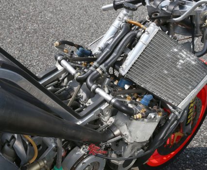 Rear facing exhaust ports.