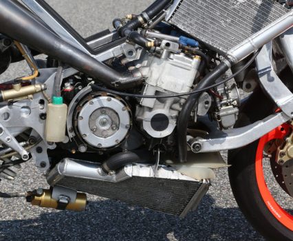 Seven transfer ports, plus three exhausts.