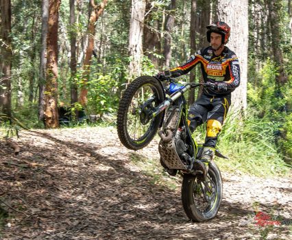 Tim got some time to show off his amazing bike control skills.