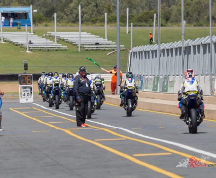 Third practice was cancelled for the OJC. So, the field of Yamaha R-15s had just two sessions to get used to the track.