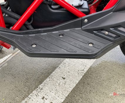 I blew the Dragster off with a leaf blower each time it got wet, to minimise further rusty bolts in the footboards and frame.