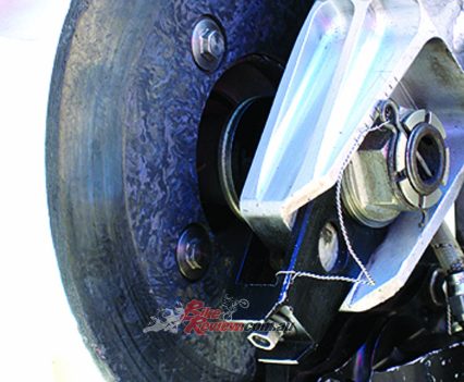 No vents or slots on the rear rotor!