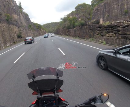 It was in the blindspot and appears quickly. It's a great system and helps you stay out of the way in this instance.