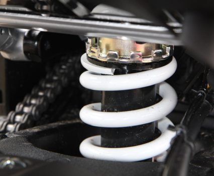 Rear adjustable for preload and rebound.